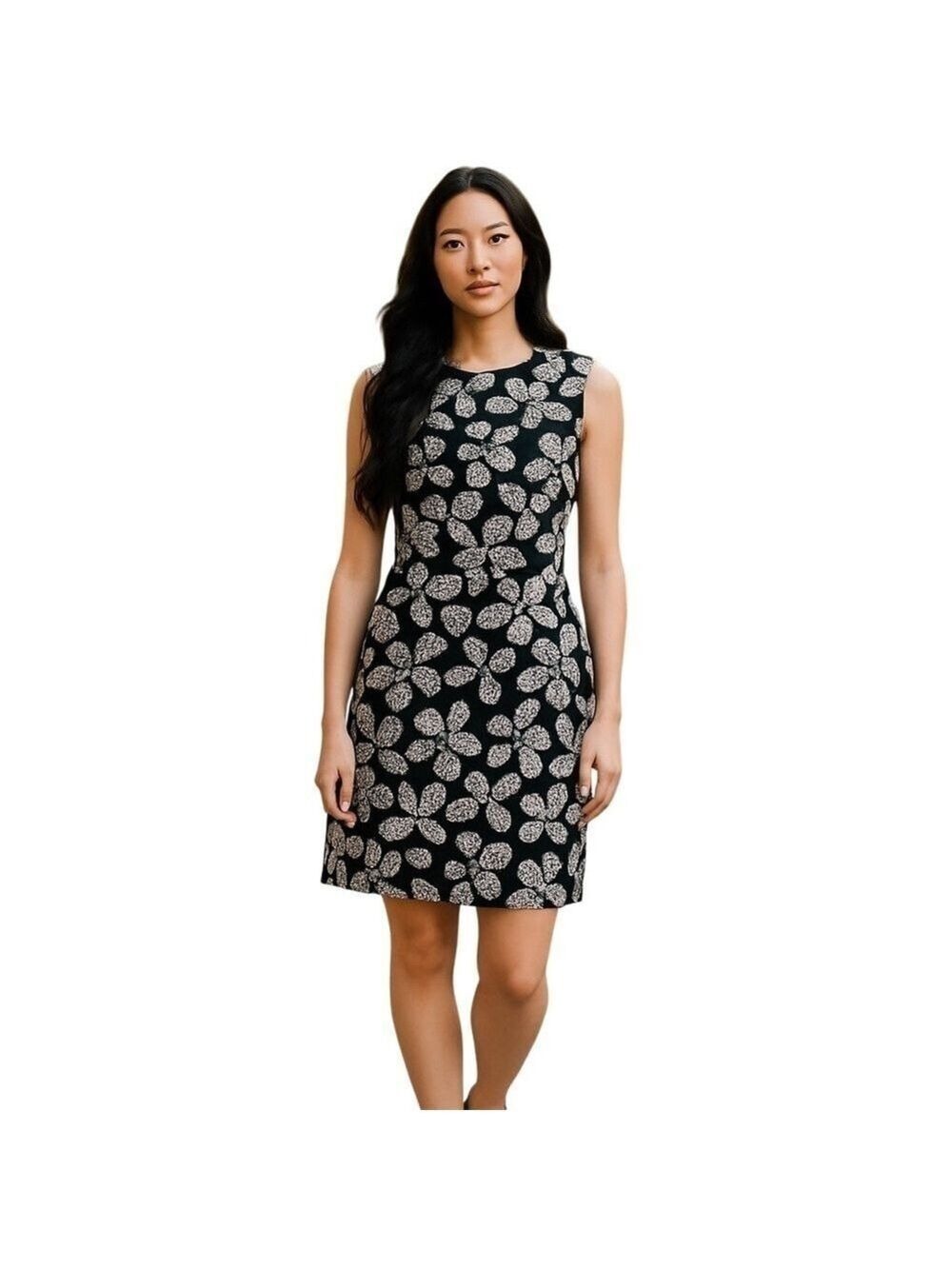 Karl Lagerfeld Paris Sleeveless Abstract Floral Shift Dress Size 4